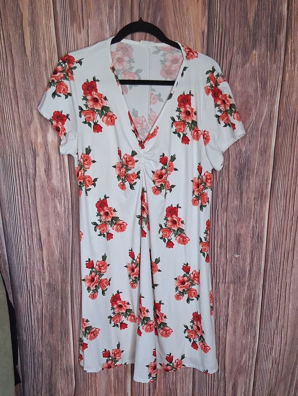 Pinc floral short sleeve dress size 2XL